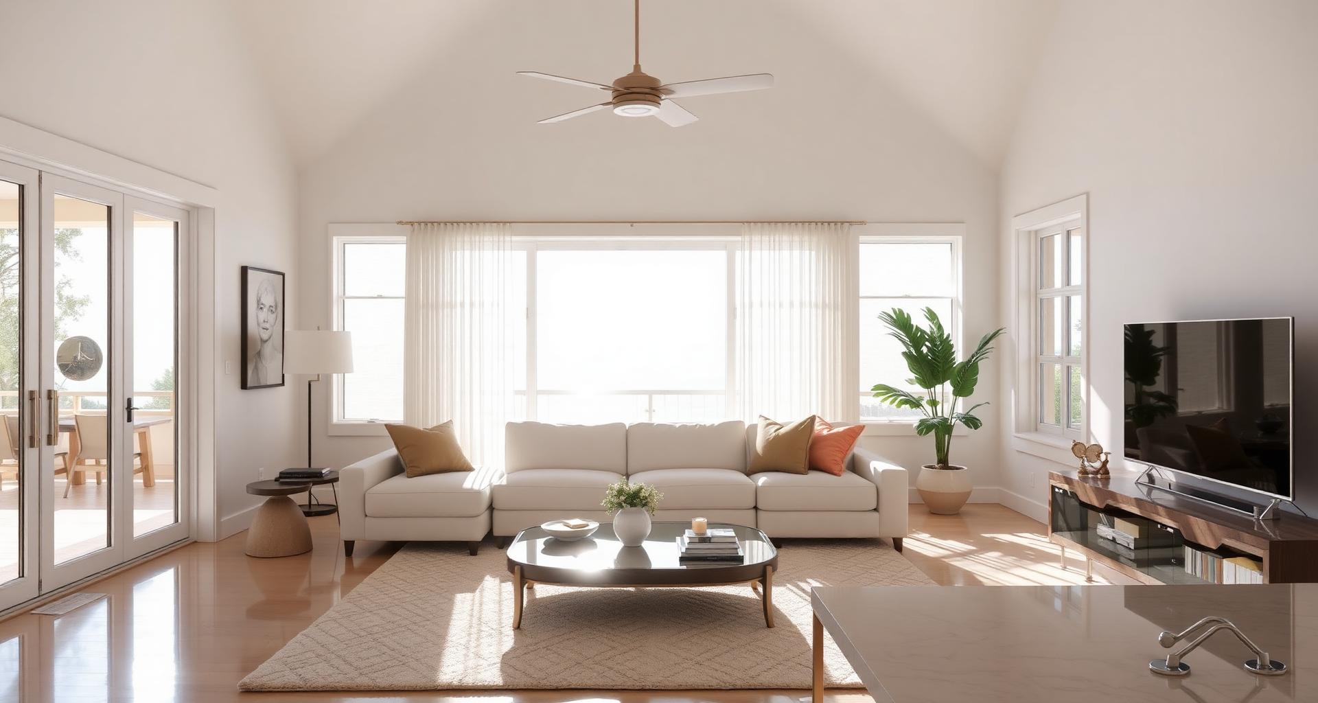 Bright clean Santa Barbara living room cleaned by Marisols Cleaning
